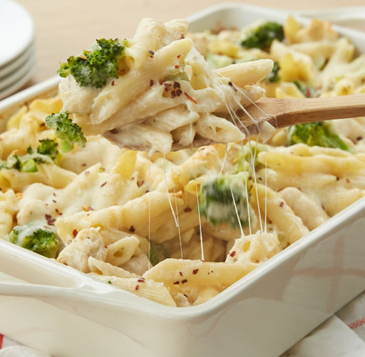 Chicken-alfredo Baked Penne - Skinny Healthy Food