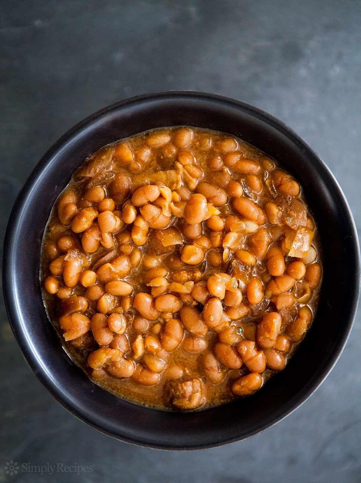 Slow Cooked Boston Baked Beans - Skinny Healthy Food