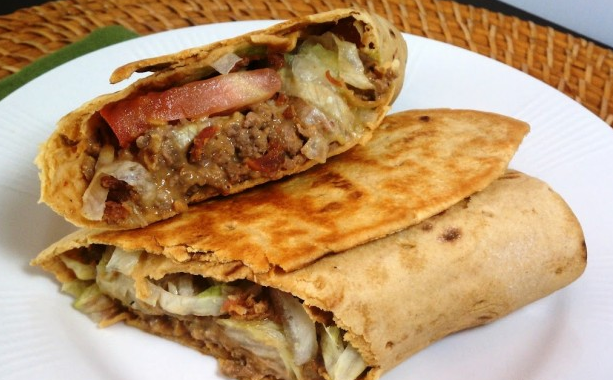 Bacon Cheeseburger Wraps - Skinny Healthy Food