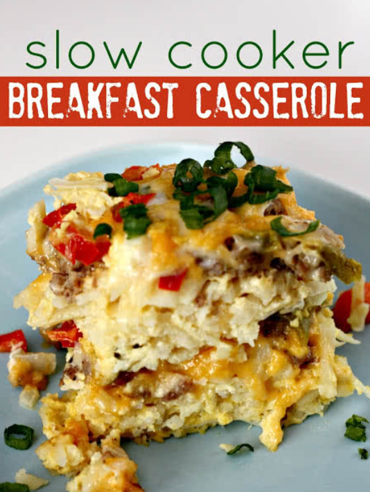 Slow Cooker Sausage Breakfast Casserole - Skinny Healthy Food