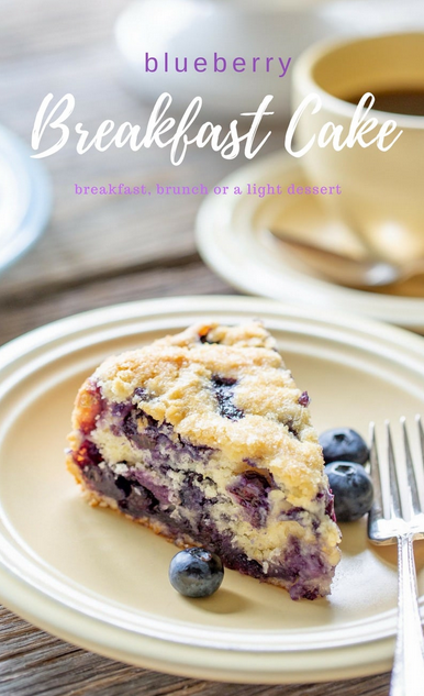 Blueberry Breakfast Cake - Skinny Healthy Food